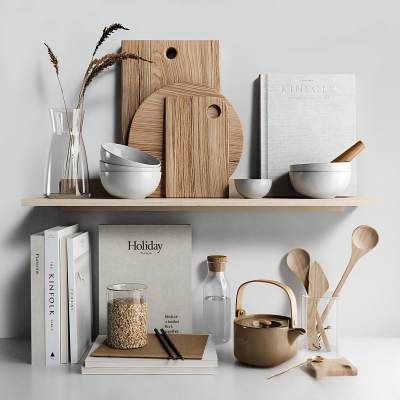 现代砧板碗碟厨房器具-01